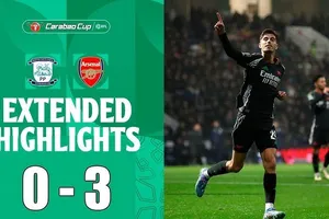 Preston vs Arsenal 0-3: Kiwior, Jesus lần lượt kiến tạo, Jesus, Nwaneri, Havertz lần lượt tỏa sáng, "Pháo thủ" đi tiếp vòng tứ kết League Cup