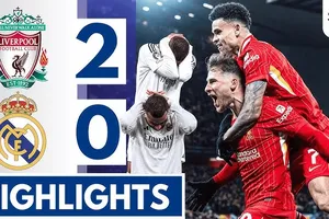 Liverpool vs Real Madrid 2-0: Mbappe tịt ngòi, Bradley kiến tạo, Mac Allister phá lưới Courtois, Robertson kiến tạo, Gakpo chốt hạ Real