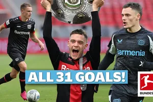 Florian Wirtz đã đóng góp cho đấu trường Bundesliga 31 bàn thắng trong màu áo Bayer Leverkusen