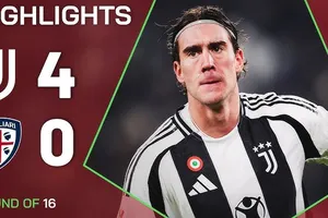 Juventus vs Cagliari 4-0: Vlahovic, Koopmeiners, Conceicao, Gonzalez lần lượt khoe tài ghi bàn, Juve và HLV Thiago Motta tiến vào tứ kết Coppa Italia gặp Empoli