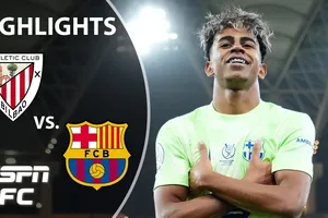 Athletic Bilbao vs Barcelona 0-2: Balde kiến tạo, Gavi khai bàn, Gavi kiến tạo, Yamal chốt hạ chiến thắng, Barca giành vé chung kết Spanish Supercup 2025 