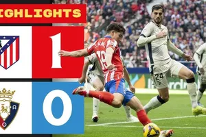 Atletico Madrid vs Osasuna 1-0: VAR không công nhận bàn thắng của Antoine Griezmann, Clement Lenglet kiến tạo, Julian Alvarez tỏa sáng, Atletico vượt Real tạm dẫn đầu LaLiga 