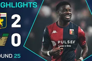 Genoa vs Venezia 2-0: 8 phút cuối quyết định, Andrea Pinamonti mở bàn phút 82, Maxwel Cornet chốt hạ chiến thắng phút 86, bỏ túi 3 điểm
