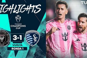 Inter Miami vs Sporting KC 3-1 (4-1): Sao Messi khan màn, Allende, Suarez tỏa sáng, Inter Miami hiên ngang bước tiếp CONCACAF Champions 