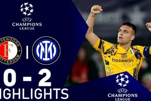 Feyenoord vs Inter Milan 0-2: Barella kiến tạo, Thuram mở bàn, Zielinski kiến tạo, Lautaro Martinez chốt hạ chiến thắng, Feyenoord khó lòng ngược dòng lượt về ngày 12/3 tới