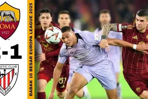 AS Roma vs Athletic Bilbao 2-1: Inaki Williams mở bàn, Angelino gỡ hòa, Yeray Alvarez bị thẻ đỏ, Eldor Shomurodov chốt hạ chiến thắng phút bù giờ, 