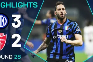 Inter Milan vs Monza 3-2: Birindelli, Balde sớm dẫn trước nhưng Arnautovic, Calhanoglu gỡ hòa, Kyriakopoulos bất ngờ phản lưới nhà, Inter củng cố ngôi đầu Serie A
