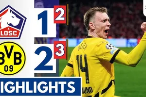 Lille vs Borussia Dortmund 1-2 (2-3): David sớm dệt mộng nhưng Can gỡ hòa từ chấm penalty, Beier chốt hạ chiếc vé Tứ kết Champions League, Dortmund gặp Barca 