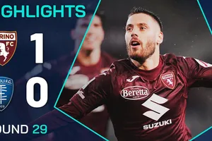 Torino vs Empoli 1-0: Nikola Vlasic chớp thời cơ hàng thủ Empoli sơ suất, tỉa bóng khéo léo hạ thủ thành Marco Silvestri bỏ túi 3 điểm xứng đáng