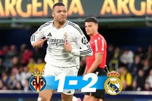 Villarreal vs Real Madrid 1-2: Foyth thắp hy vọng phút thứ 8, Mbappe gỡ hòa, Vazquez kiến tạo, sao Mbappe hoàn thành cú đúp lấp lánh, Real củng cố ngôi đầu La Liga
