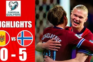 Moldova vs Na Uy 0-5: Julian Ryerson sớm mở tiệc phút thứ 5, Erling Haaland, Thelo Aasgaard, Alexander Sorloth, Aron Donnum lần lượt góp công chiến thắng 5 sao