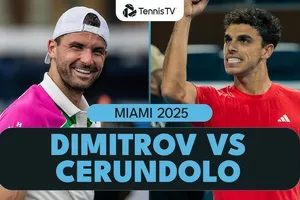 Grigor Dimitrov vs Francisco Cerundolo 6-7(6), 6-4, 7-6(3): Sau 2 giờ 48 phút, Dimitrov chật vật hạ Cerundolo giành vé Bán kết Miami Open 2025, sẽ gặp Novak Djokovic hoặc Sebastian Korda