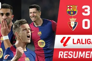 Barcelona vs Osasuna 3-0: Torres sớm tỏa sáng, Olmo lập công trên chấm penalty, Lewandowski chốt hạ chiến thắng, Barca hơn Real 3 điểm, tạm dẫn đầu La Liga