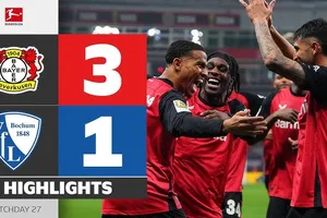Bayer Leverkusen vs Bochum 3-1: Garcia mở bàn, Passlack gỡ hòa nhưng Boniface, Adli lần lượt vùi dập đối thủ, Leverkusen còn thua Bayern 3 điểm