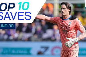 10 pha cứu thua hay nhất của "Người nhện" Caprile, Meret, Milinkovic-Savic, Skorupski, Provedel, Leali, Turati, Carnesecchi, Sommer, Falcone ở vòng 30 Serie A 