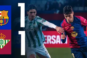 Barcelona vs Real Betis 1-1: Torres kiến tạo, Gavi dứt điểm sớm đưa Barca dẫn trước, Natan đánh đầu phá lưới Szczesny gỡ hòa, HLV Hansi Flick bị chia điểm tiếc nuối 