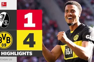 Freiburg vs Borussia Dortmund 1-4: Lần lượt Adeyemi, Chukwuemeka, Guirassy, Gittens tỏa sáng, Eggestein ghi bàn danh dự, Dortmund có thêm 3 điểm quý giá
