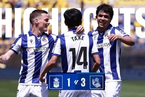 Las Palmas vs Real Sociedad 1-3: Mikel Oyarzabal sớm mở bàn, Sergio Gomez, Jon Aramburu tỏa sáng, Oliver McBurnie ghi bàn danh dự