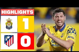 Las Palmas vs Atletico Madrid 1-0: Dàn công bế tắc, Gallagher, Barrios, Simeone tịt ngòi, Munos ghi bàn duy nhất, đứt cơn mơ vô địch của HLV Simeone vì kém Barca 10 điểm 