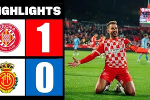 Girona vs Mallorca 1-0: Christian Stuani chớp thời cơ đón bóng bật ra sút bồi, ghi bàn duy nhất bỏ túi 3 điểm gọn gàng