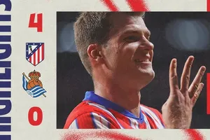 Atletico Madrid vs Real Sociedad 4-0: Barrios, Lino, Galan dấu ấn kiến tạo giúp Sorloth xuât thần cú poker, thầy trò Diego Simeone củng cố tốp 3 La Liga