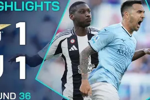 Lazio vs Juventus 1-1: Randal Kolo Muani khai bàn, Pierre Kalulu nhận thẻ đỏ, Matias Vecino kịp cứu thua Lazio phút 90'+6