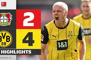 Leverkusen vs Borussia Dortmund 2-4: Frimpong, Hofmann lập công, Brandt, Ryerson, Adeyemi, Guirassy đua tài, Dortmund bỏ túi 3 điểm quý giá