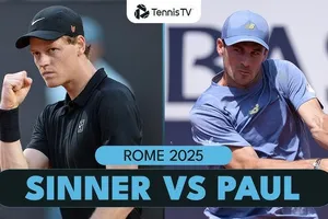 Jannik Sinner vs Tommy Paul 1-6, 6-0, 6-3: Chật vật hạ Paul, Sinner ngược dòng vào chung kết Rome Open 2025 gặp Carlos Alcaraz, lúc 17h ngày 18/5