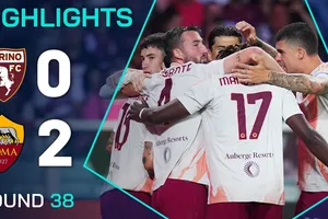 Torino vs AS Roma 0-2: Leandro Paredes mở bàn nhờ penalty, Alexis Saelemaekers chốt hạ 3 điểm cuối mùa, Roma xếp hạng 5 Serie A, vuột vé Champions League, đoạt vé Europa League mùa sau
