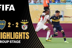 Boca Juniors vs Benfica 2-2: Merentiel, Battaglia lần lượt tỏa sáng sớm áp đảo nhưng Di Maria ghi bàn nhờ penalty, Otamendi gỡ hòa, Herrera, Figal, Belotti kịch tính nhận 3 thẻ đỏ