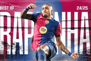 Raphinha ghi 34 bàn, 25 kiến tạo trong 57 trận cho Barcelona khiến Man United kích hoạt "bom tấn" chuyển nhượng trị giá 150 triệu euro (127 triệu bảng Anh)