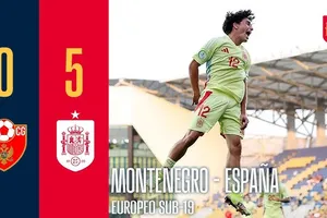 U19 Montenegro vs U19 Tây Ban Nha 0-5: Junyent xuất thần cú hattrick, Virgili, Huestamendia lần lượt góp công chiến thắng 5 sao