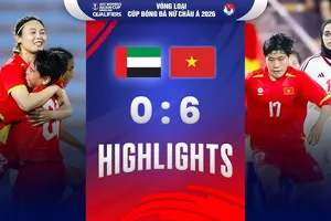 Nữ Việt Nam vs Nữ UAE 6-0: Cựu binh Chương Thị Kiều khai bàn, Thái Thị Thảo, Nguyễn Thị Vạn, Hải Yến, Vạn Sự đua tài, thầy trò HLV Mai Đức Chung dẫn đầu bảng E sau 2 trận