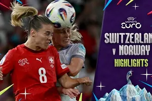 Nữ Thụy Sỹ vs Nữ Na Uy 1-2: Riesen khai bàn, Hegerberg đánh đầu gỡ hòa, Graham Hansen căng ngang, Stierli bất ngờ phản lưới nhà, Na Uy lợi thế ngày ra quân Women's EURO 2025