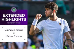 Cameron Norrie vs Carlos Alcaraz 2-6, 3-6, 3-6: Hạ Norrie sau 99 phút, Alcaraz lần 8 góp mặt bán kết Grand Slam, hướng mục tiêu vô địch Wimbledon 3 năm liền, sau Bjorn Borg, Pete Sampras, Roger Federer và Novak Djokovic