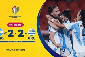 Argentina vs Uruguay 2-2 (pen 5-4): Cometti lập công, Pizzaro, Viera ngược dòng, Bonsegundo gỡ hòa, Argentina thắng luân lưu, giành hạng 3 nữ Copa America 2025