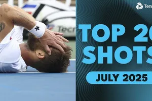 Bublik, Medvedev, Moutet, Rublev, Davidovich Fokina và nhiều tay vợt khác vào tốp 20 pha bóng ăn điểm hay nhất trong tháng 8