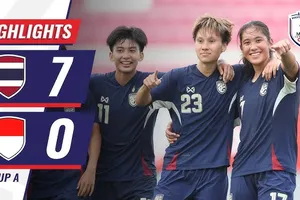 Nữ Thái Lan vs Nữ Indonesia 7-0: Phomsri tỏa sáng cú đúp, Madison, Manowang, Jinantuya, Klinklai, Promthongmee góp công vùi dập đối thủ 7 bàn