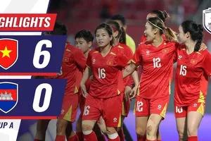Nữ Việt Nam vs Nữ Campuchia 6-0: Dương Thị Vân khai tiệc, Vạn Sự, Hải Yến, Nguyễn Thị Vạn, Trúc Hương, Thái Thị Thảo mở tiệc đại thắng 