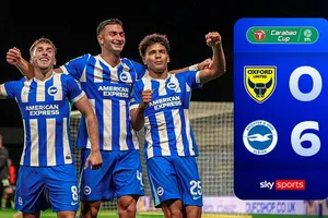 Oxford United vs Brighton 0-6: Olivier Boscagli mở bàn, Brajan Gruda, Diego Gomez, Stefanos Tzimas, Tom Watson đua tài ghi 6 bàn thắng 