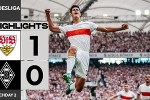Stuttgart vs M'gladbach 1-0: Jamie Leweling tạt bóng như dọn cỗ, Chema Andres đánh đầu ghi bàn duy nhất bỏ túi 3 điểm 