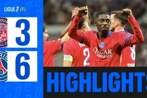 Toulouse vs PSG 3-6: Khó tin 9 bàn thắng, Cresswell, Gboho, Vossah lập công, Neves ghi hattrick với 2 siêu phẩm, Barcola, Dembele góp công chiến thắng 