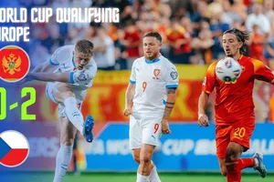 Montenegro vs CH Czech 0-2: Lukas Cerv bấm bóng điệu nghệ mở bàn, Vaclav Cerny kịp nhân đôi tỷ số phút bù giờ