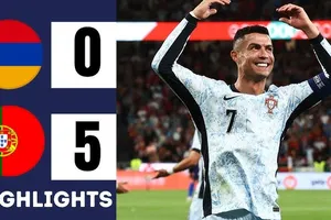 Armenia vs Bồ Đào Nha 0-5: Joao Felix đua tài ghi cú đúp cùng ngôi sao Ronaldo, Cancelo góp công chiến thắng 5 sao