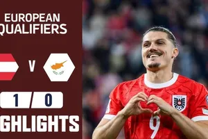 Áo vs Cyprus 1-0: Marcel Sabitzer ghi bàn duy nhất nhờ chấm penalty, Áo tạm xếp nhì bảng H vòng loại World Cup 2026 khu vực châu Âu