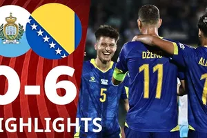 San Marino vs Bosnia-Herzegovina 0-6: Benjamin Tahirovic mở bàn, 5 bàn thắng hiệp 2 Edin Dzeko ghi cú đúp, Samed Bazdar, Kerim Alajbegovic, Nihad Mujakic vùi dập chủ nhà