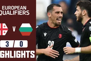 Gruzia vs Bulgaria 3-0: Khvicha Kvaratskhelia khai bàn, Nika Gagnidze sút cận thành, Georges Mikautadze chớp thời cơ hạ thủ thành Svetoslav Vutsov