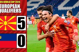 Bắc Macedonia vs Liechtenstein 5-0: Benjamin Buchel sớm phản lưới nhà, Enis Bardhi, Darko Churlinov, Lirim Qamili, Luka Stankovski vùi dập đối thủ
