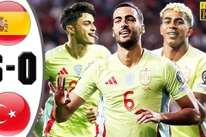 Thổ Nhĩ Kỳ vs Tây Ban Nha 0-6: Yamal dấu ấn kiến tạo, Pedri ghi cú đúp, Merino xuất thần hattrick, Torres góp công chiến thắng 6 sao
