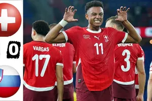 Thụy Sĩ vs Slovenia 3-0: Nico Elvedi, Breel Embolo đua tài đánh đầu đẳng cấp, Dan Ndoye đệm bóng cận thành chốt hạ chiến thắng